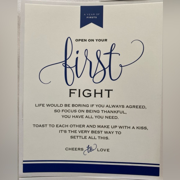 Adhesive Wine Bottle Labels Newlyweds Year Of Firsts Waterproof Peel And Stick 5 - Picture 8 of 8